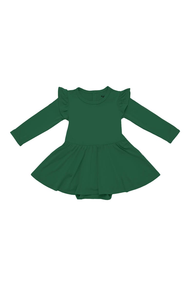 Forest Twirl Long Sleeve Skirted Bodysuit, Main, color, FOREST