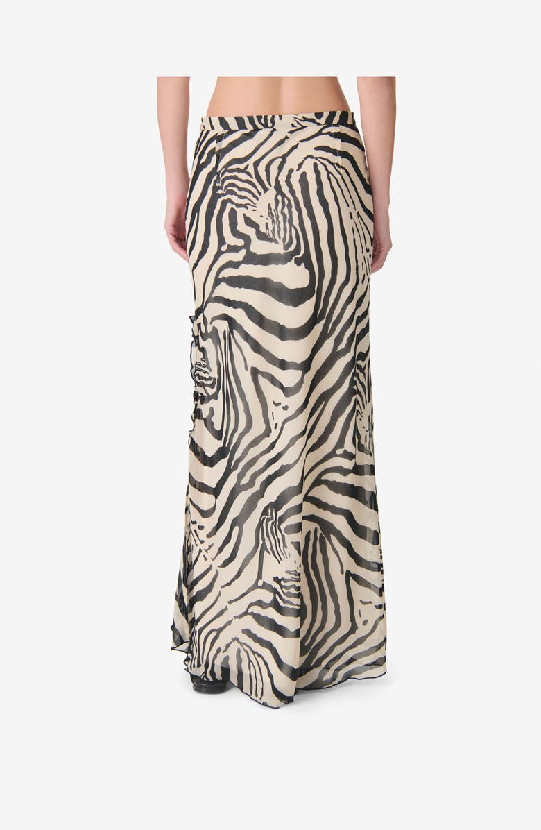 IRO Tilly Zebra Print Maxi Skirt, Alternate, color, Black Wild Print