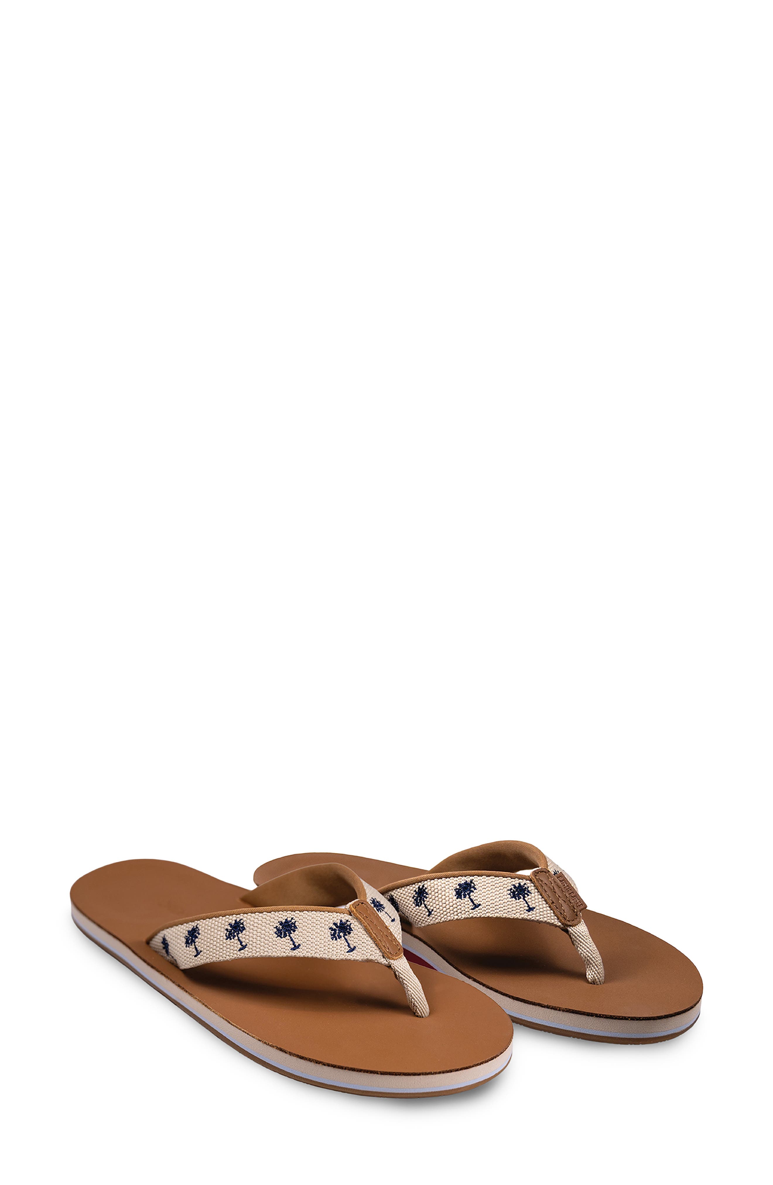 hari mari x Shep Rose Palm Waterproof Thong Sandal, Main, color, Cream