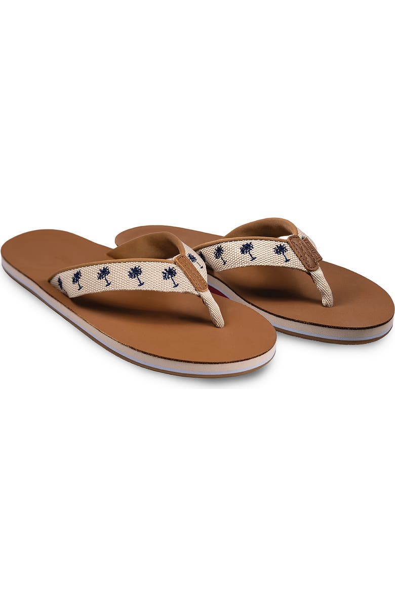 hari mari x Shep Rose Palm Waterproof Thong Sandal, Main, color, Cream