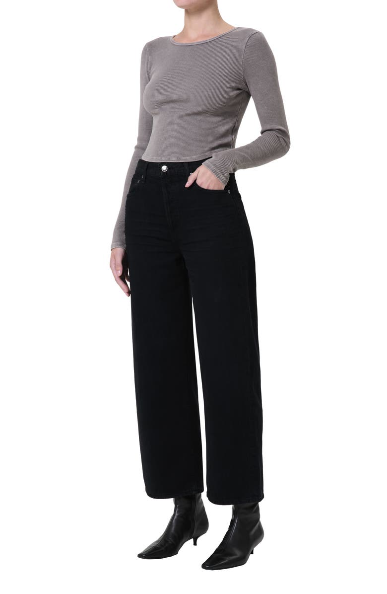 AGOLDE Nova Long Sleeve Crop Rib T-Shirt, Alternate, color,