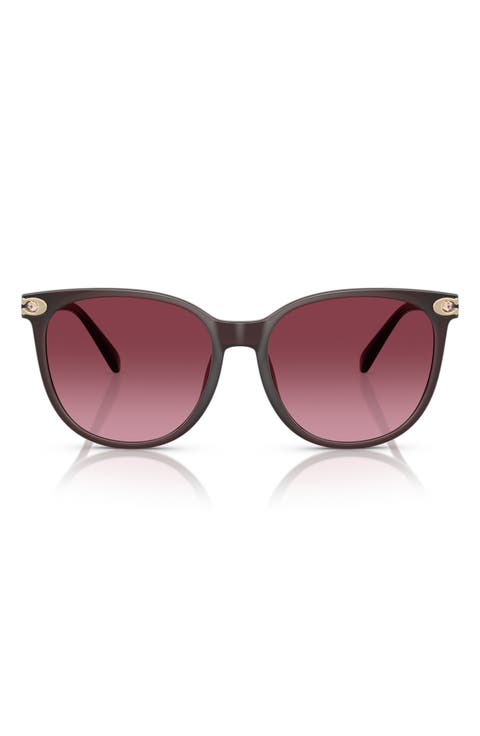 57mm Gradient Round Sunglasses