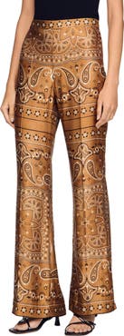 SANDRO Bandana-print floaty trousers