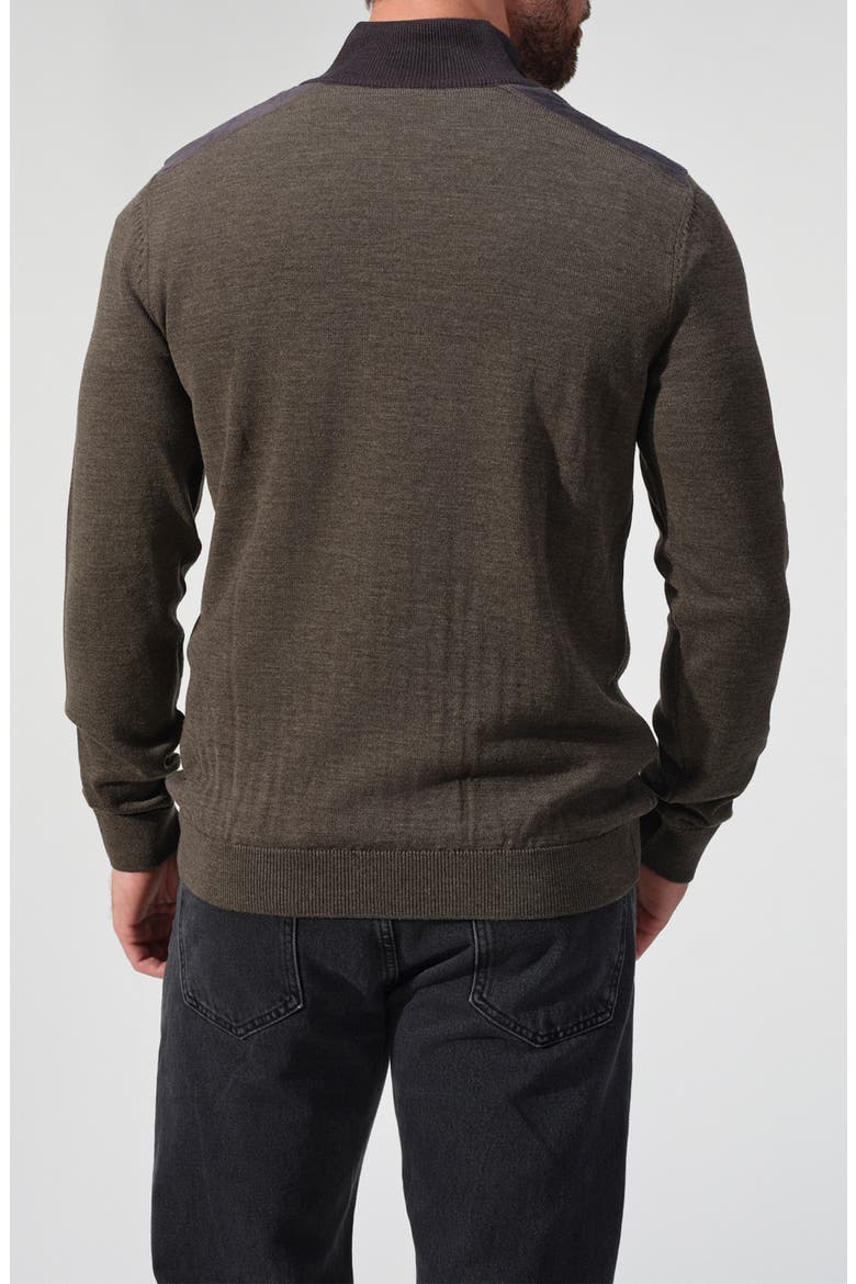 Cortona Ribbed Half-Zip Sweater, Alternate, color, BROWN