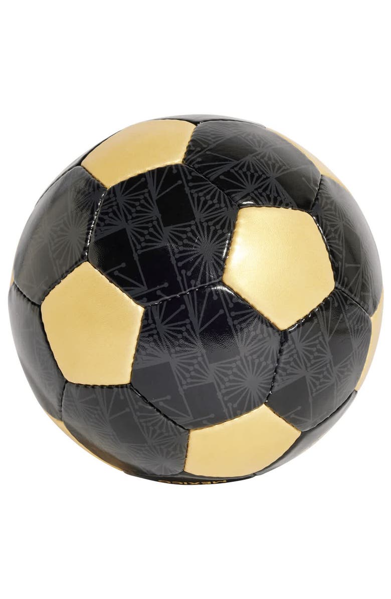 adidas Men's adidas Black/Gold Mexico National Team 2025 Third Jersey Soccer Ball, Alternate, color, 