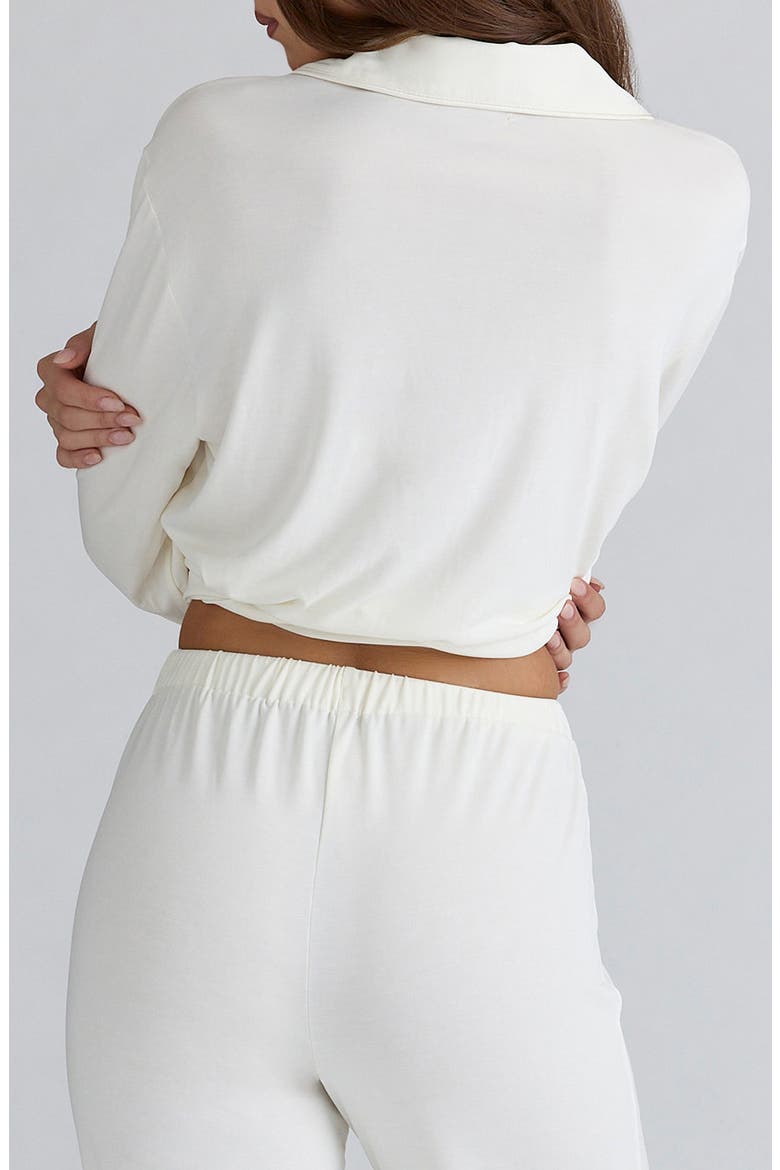 Classic Long Sleeve Pajamas, Alternate, color, WHITE