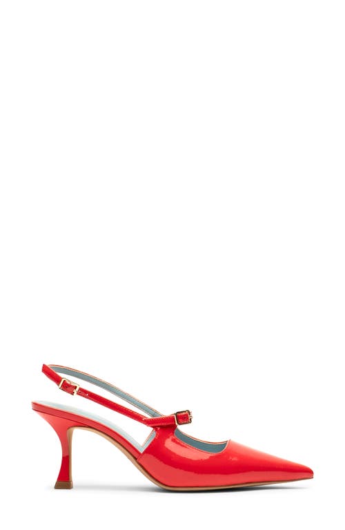 Frances Valentine Vivi Pointed Toe Slingback Pump In Red