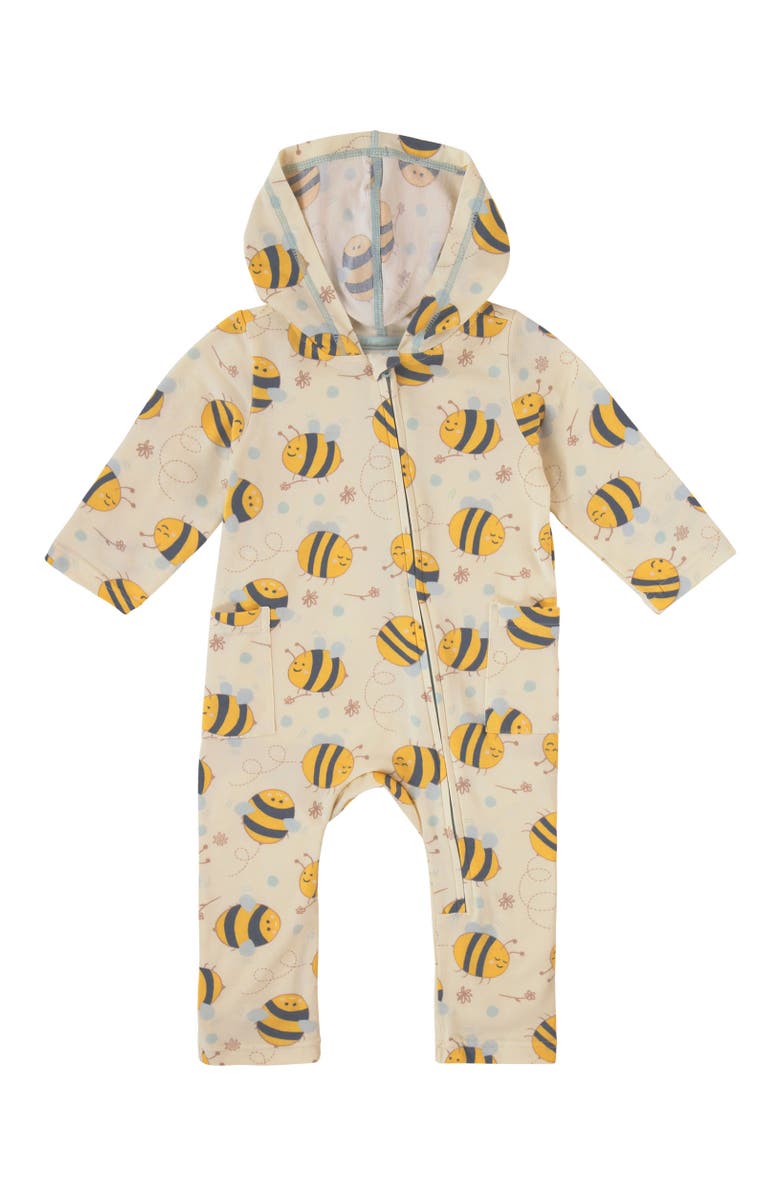 UV Skinz Hooded Everyday Romper, Main, color, Happy Hive
