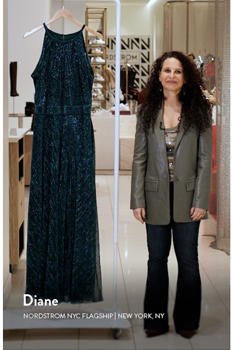 Metallic Crinkle A-Line Gown video