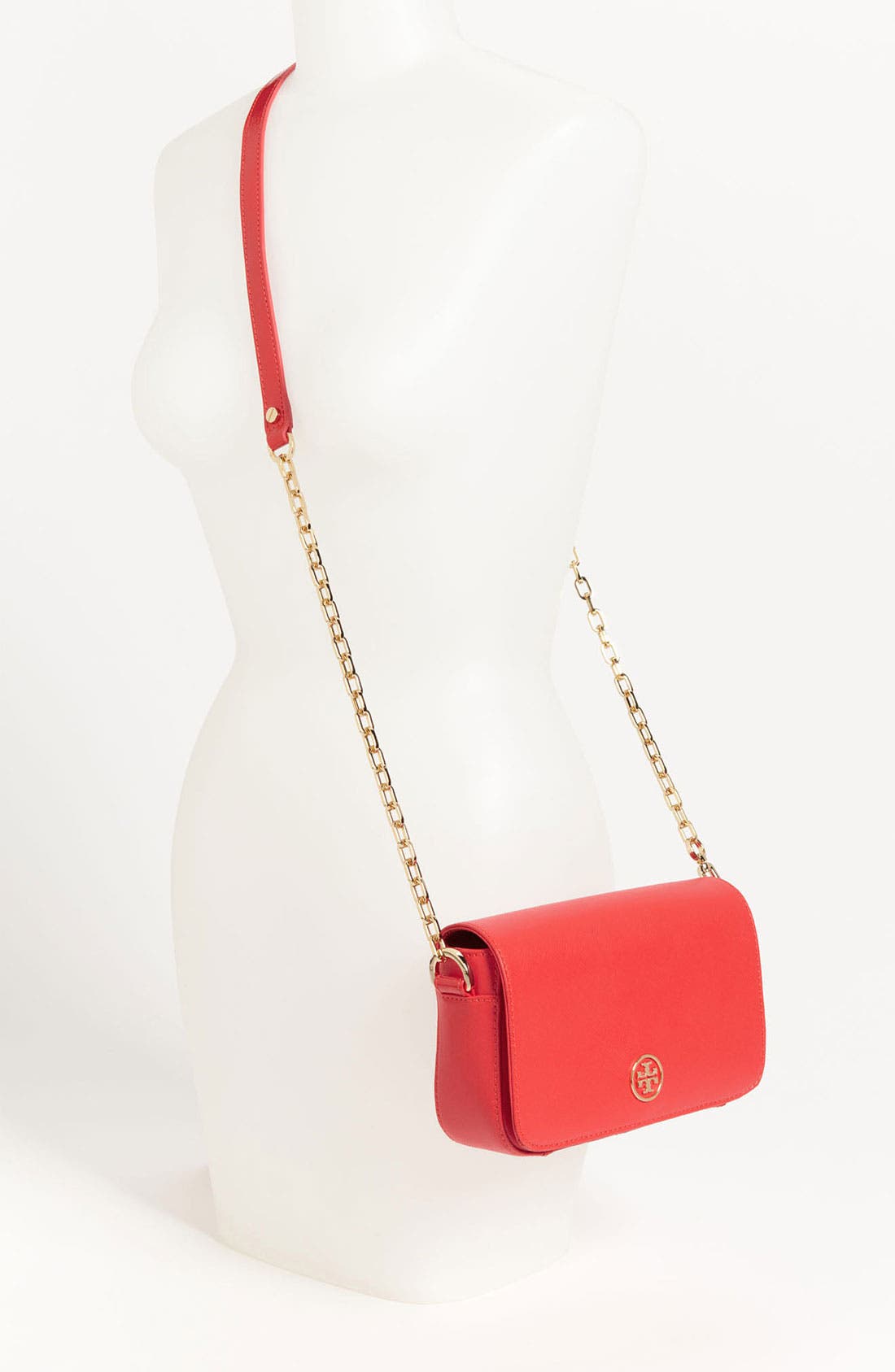 'Robinson - Mini' Saffiano Leather Crossbody Bag, Alternate, color, POPPY RED