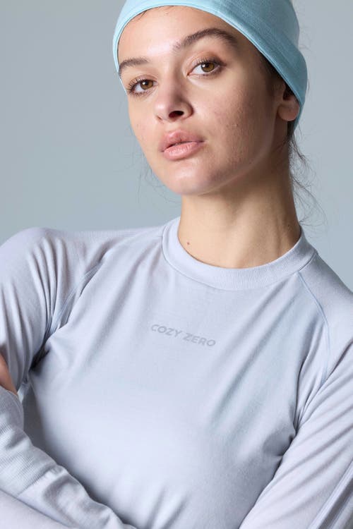 Cozy Zero Tech Merino Classic Fit Long Sleeve Top In Glacier Gray