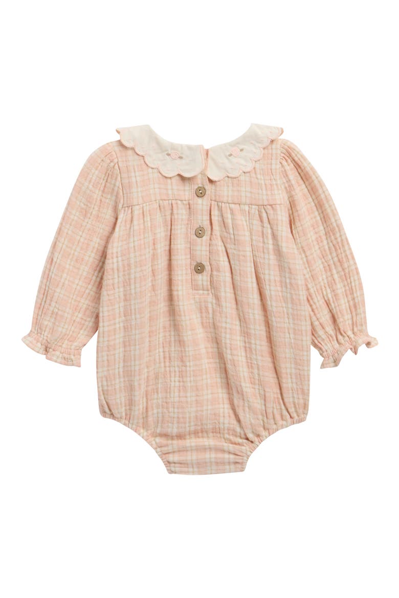 Callie Embroidered Collar Romper, Alternate, color, PINK