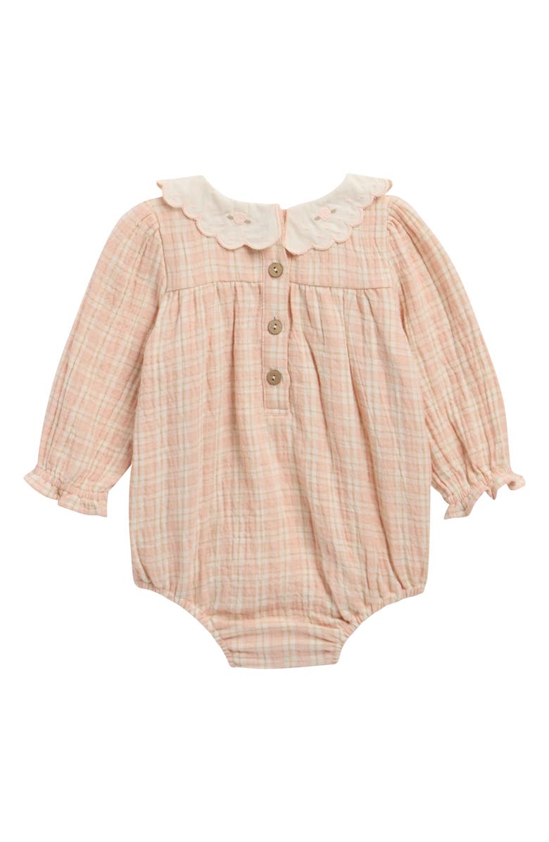 QUINCY MAE Callie Embroidered Collar Romper, Alternate, color, Pink