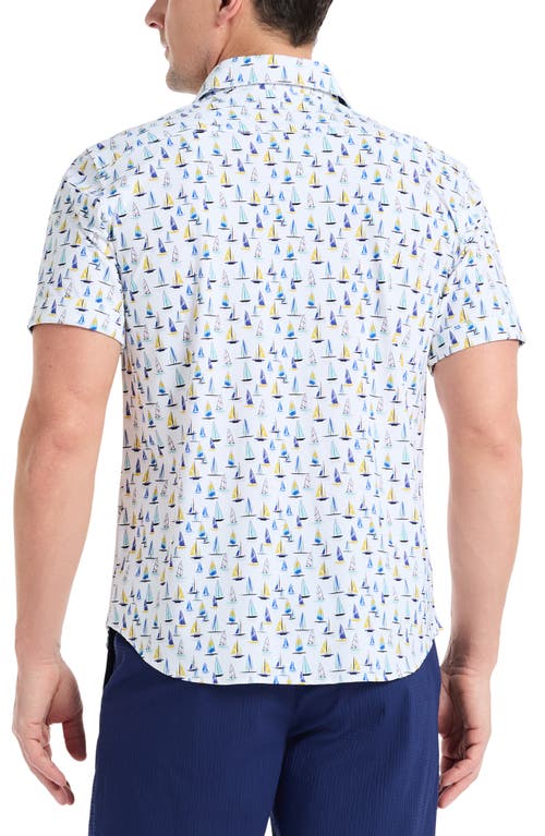 Robert Graham Transpacific Knit Short Sleeve Button-up Shirt