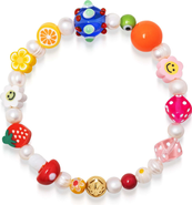 Nialaya Berry Pearl Bracelet