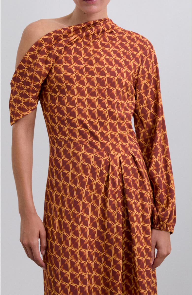 Scalpers Antikprint Dress, Alternate, color, Terracota