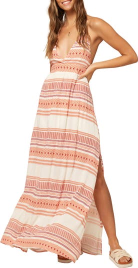 chinese dress ladies O'neill Women's Swim Saltwater Solids Mel Maxi Cover Up Dress - Vanilla