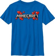 MINECRAFT Boy's Minecraft Valentine's Day Hearts Logo Graphic T-Shirt