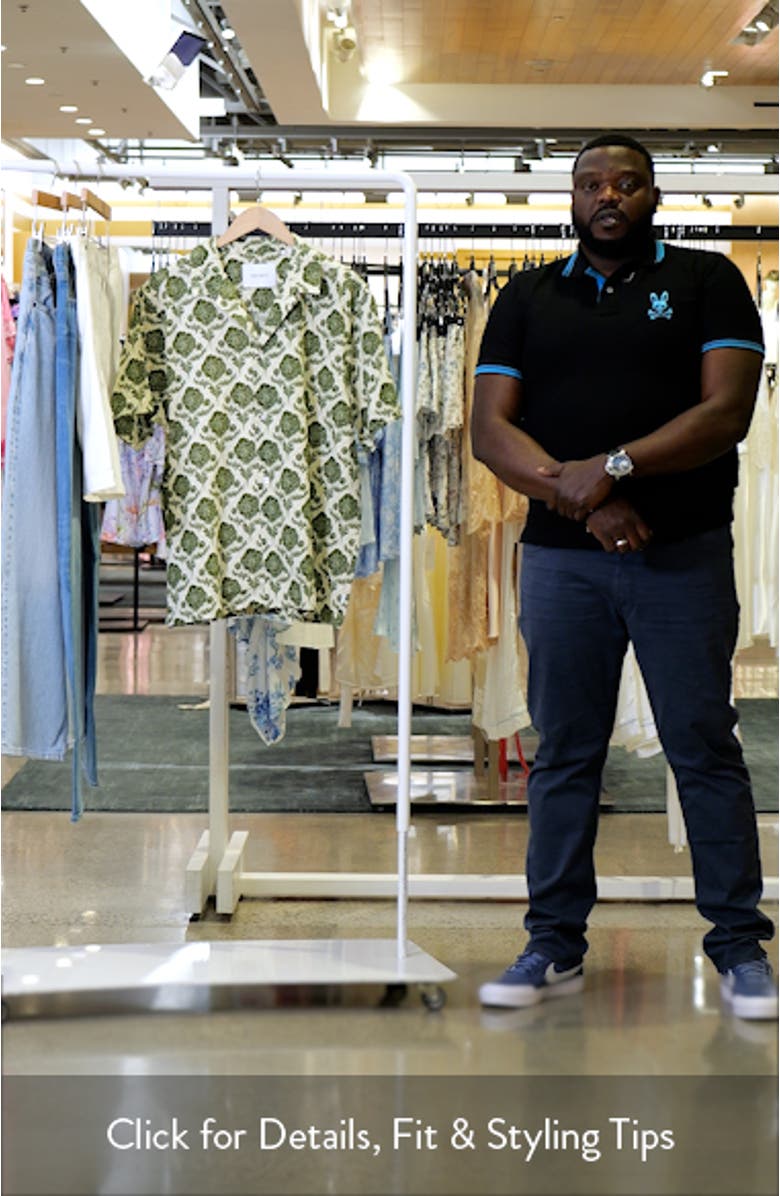 Lesley Flower Tile Camp Shirt, sales video thumbnail