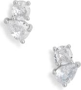 NORDSTROM RACK Round & Pear Cubic Zirconia Stud Earrings