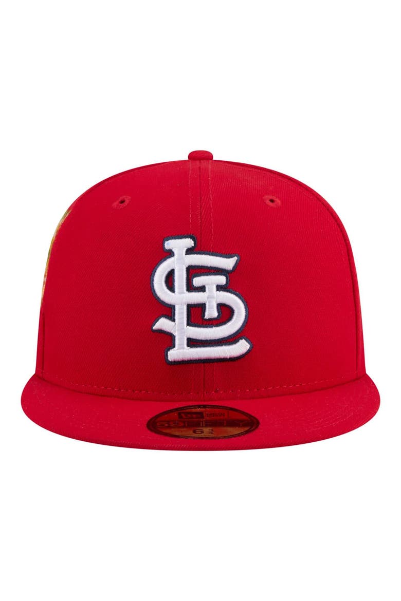 Men's New Era  Red St. Louis Cardinals Hidden Hit 59FIFTY Fitted Hat, Alternate, color, Red