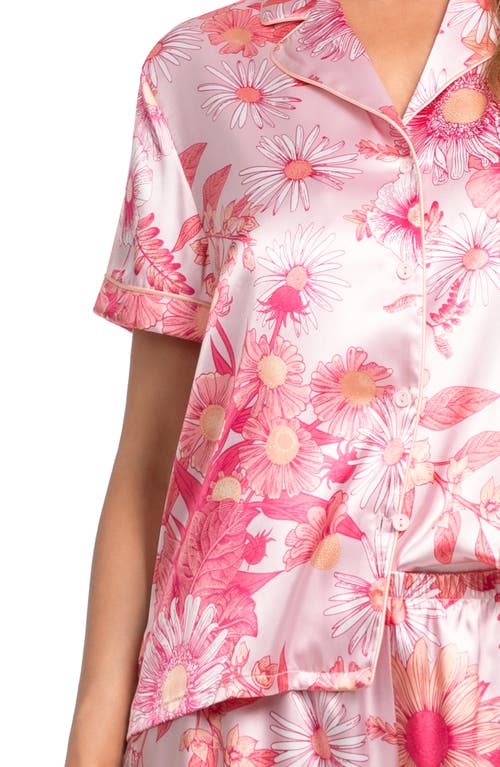 In Bloom By Jonquil Stefani Satin Short Pajamas In Pink