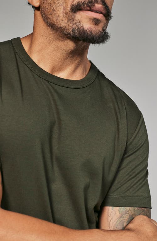 7 Diamonds Stretch Cotton & Modal Performance Crewneck T-shirt In Green