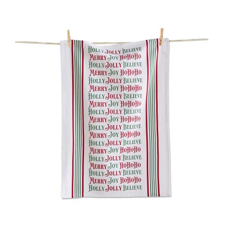 Holly Jolly Christmas Cotton Kitchen Dishtowel Set