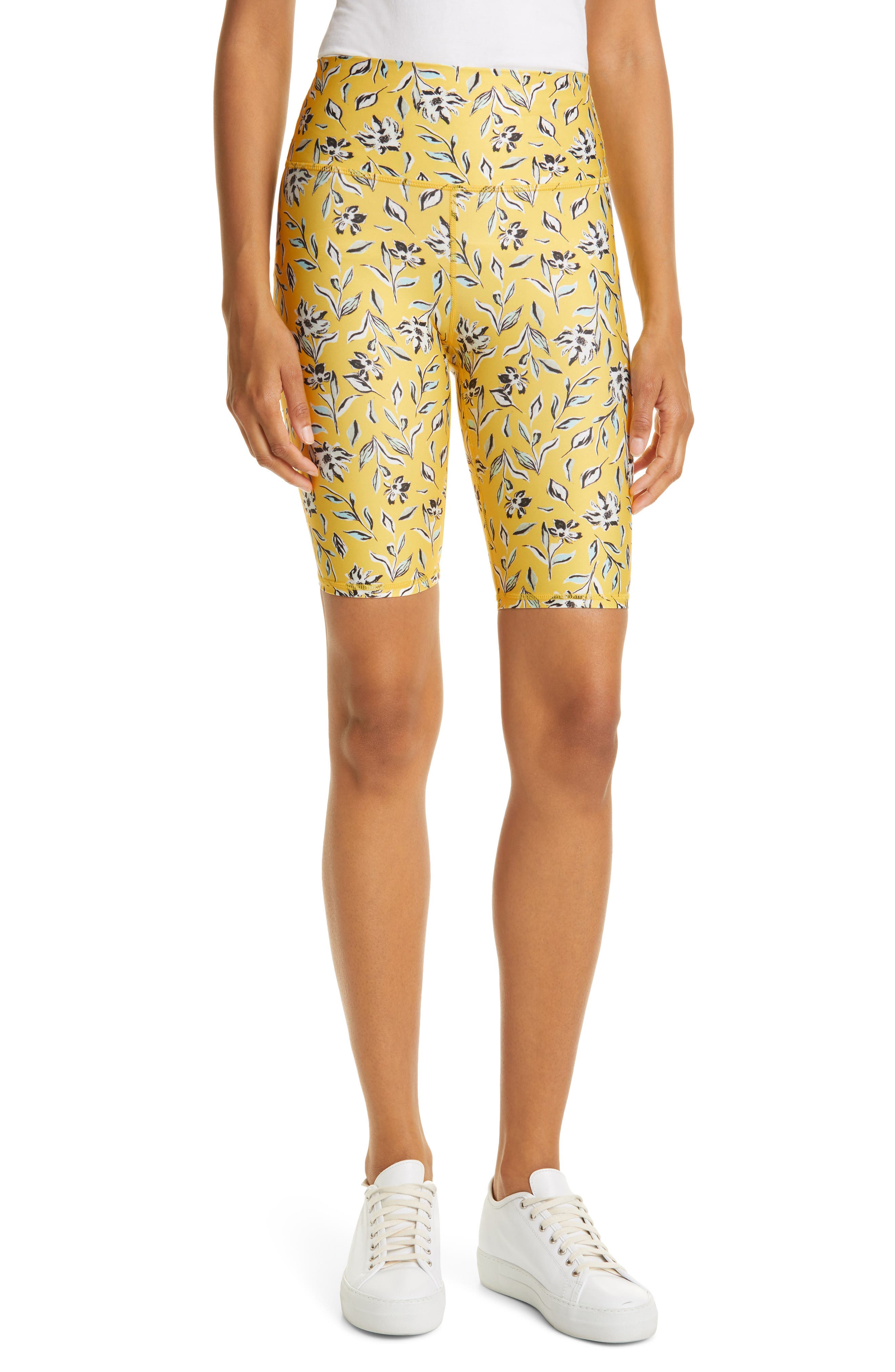 ALICE + OLIVIA Aaron Floral High Waist Bike Shorts (Women) | Nordstrom