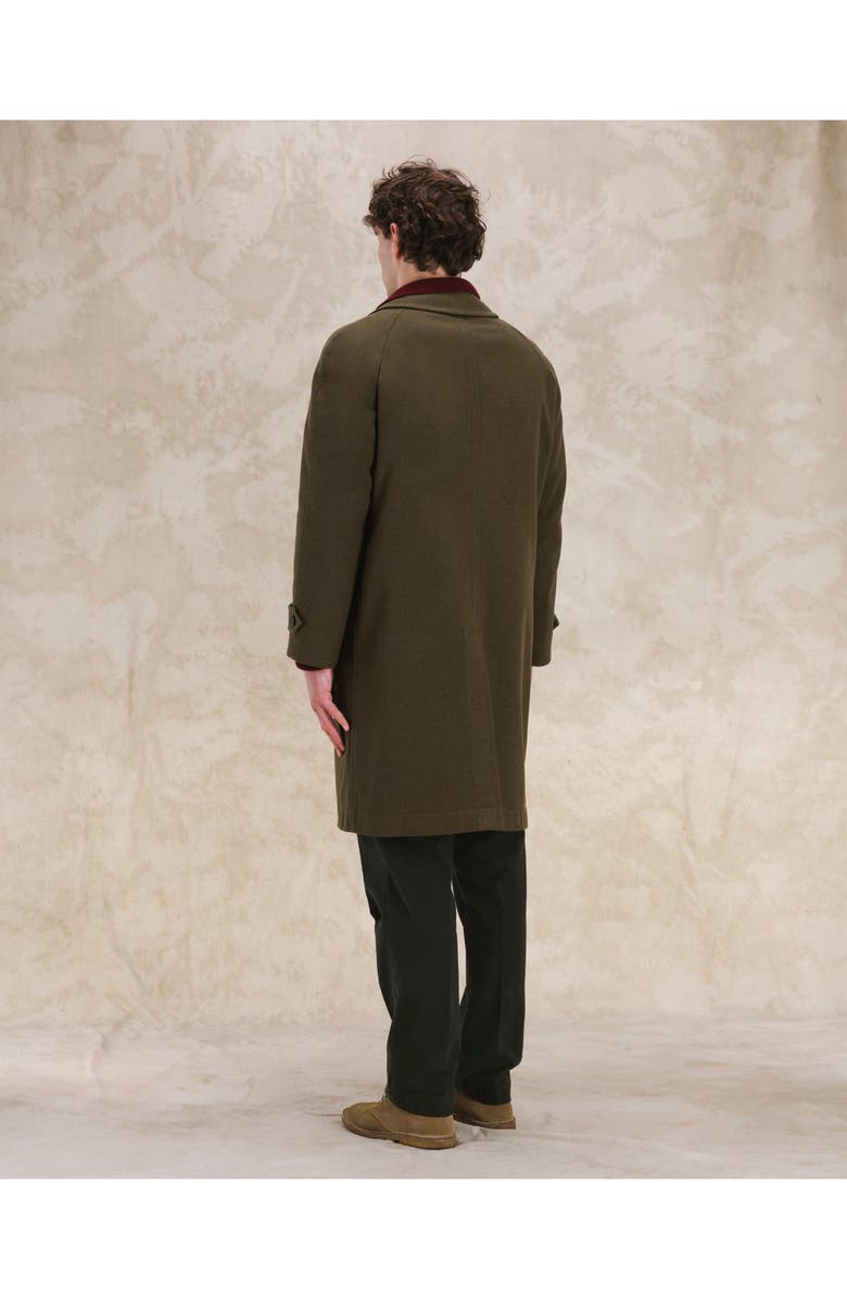 Fortela Vintage Blue Single-Breasted Coat, Alternate, color, Green