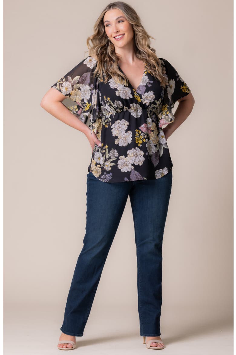 Seaside Serenade Top, Alternate, color, MIDNIGHT PEONY PRINT