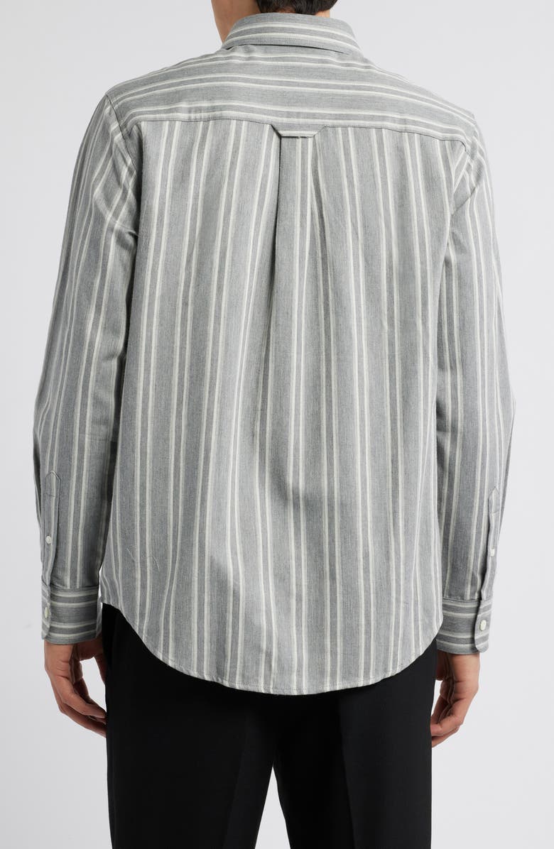 NN07 Colby 5332 Stripe Organic Cotton Button-Up Shirt, Alternate, color, Grey Stripe