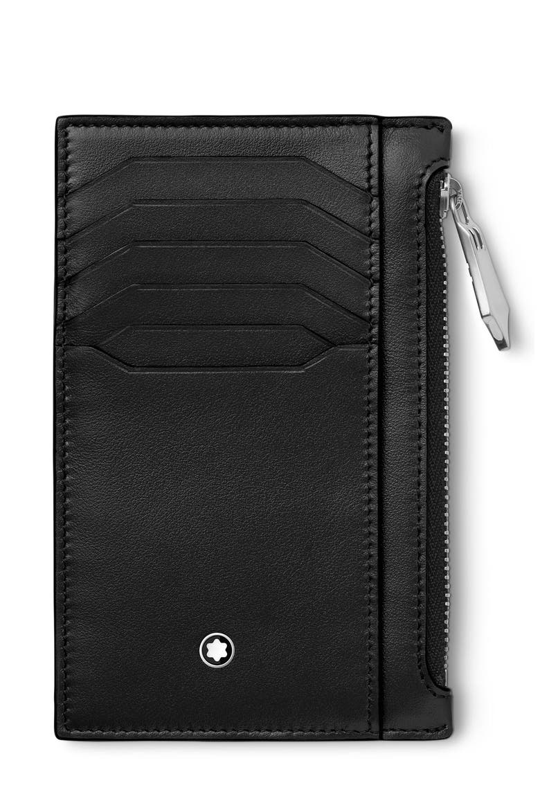 Meisterstück Leather Card Case, Main, color, BLACK