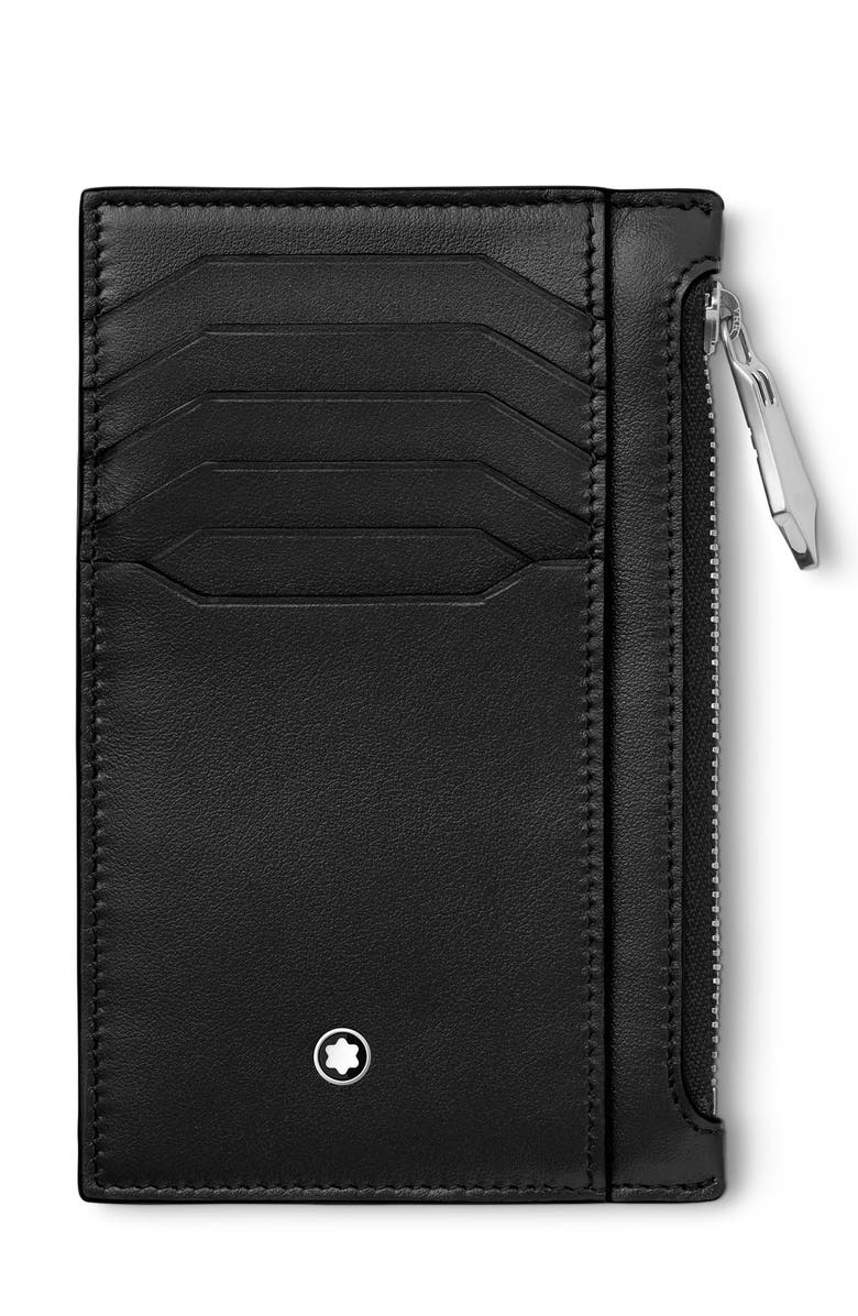 Montblanc Meisterstück Leather Card Case, Main, color, Black