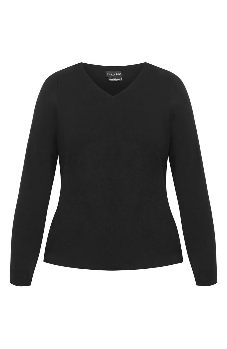 City Chic Annie V-Neck Top, Alternate, color,