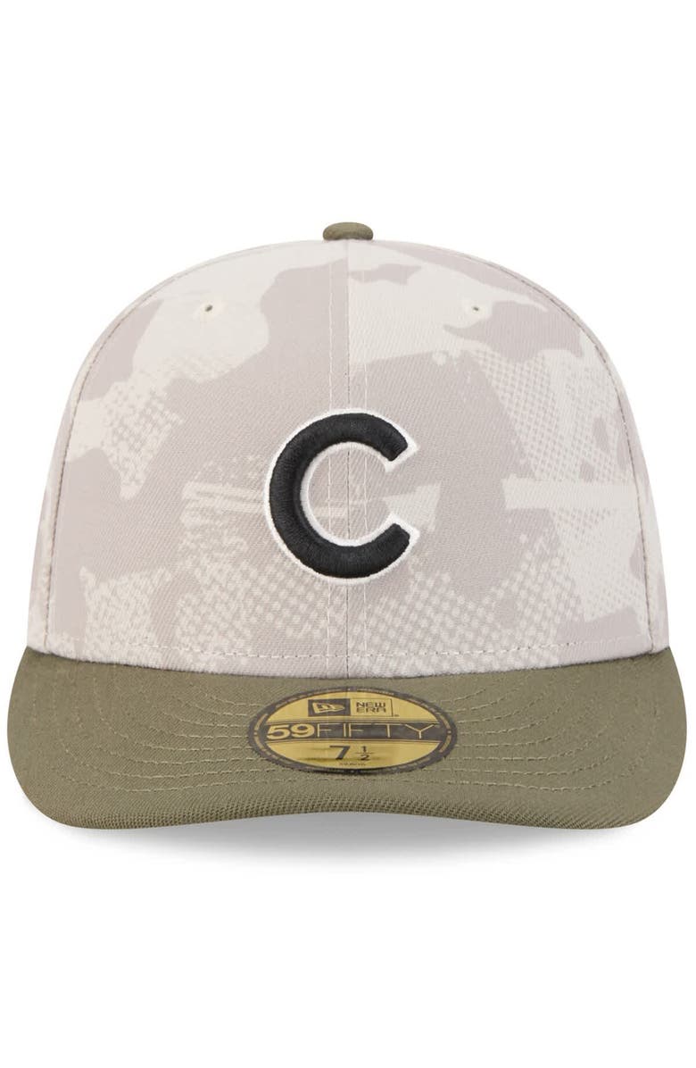 New Era Men's New Era Light Beige/Olive Chicago Cubs 2025 Armed Forces Day 59FIFTY Fitted Hat, Alternate, color, Light Beige