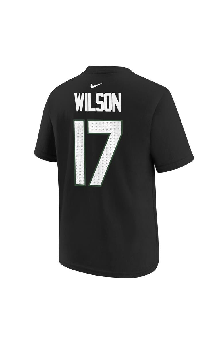 Nike Preschool Nike Garrett Wilson Black New York Jets Player Name & Number T-Shirt, Alternate, color, 