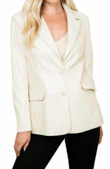 Stoosh Faux Leather Blazer