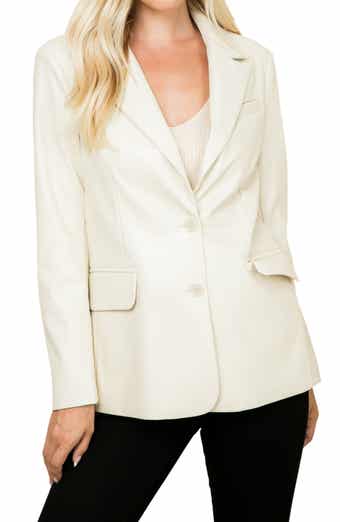 Stoosh Faux Leather Blazer