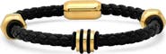 STEELTIME Men's Braided Leather Bracelet