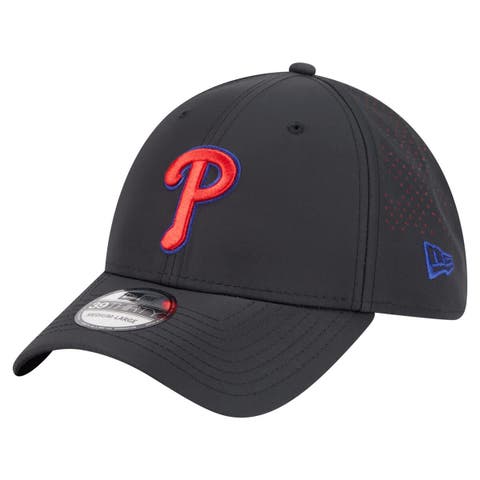 Men's New Era  Black Philadelphia Phillies Night 39THIRTY Flex Hat