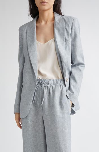【海外限定】REISSブレザー☆Willow Linen-Blend Single-Breaste Reiss Willow Linen-Blend Single-Breasted Blazer - REISS Rest