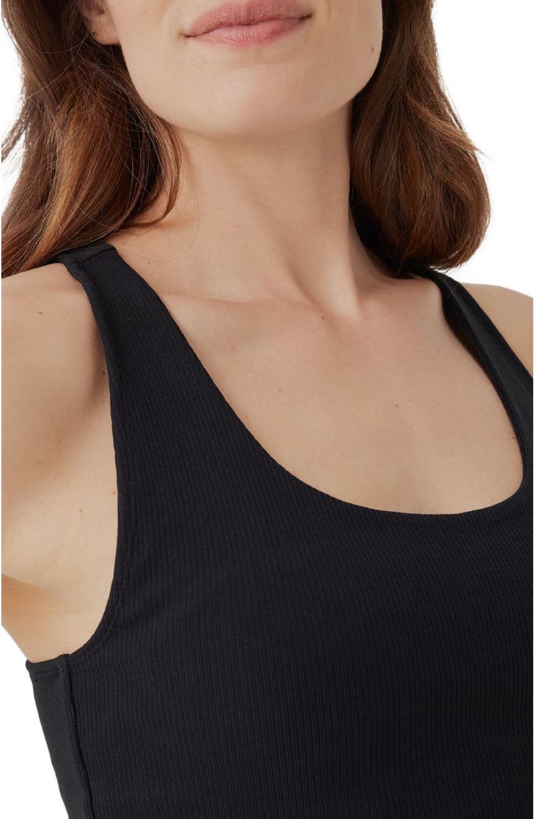 Pact On the Go-To Rib Crop Tank Made with Organic Cotton, Alternate, color, Black