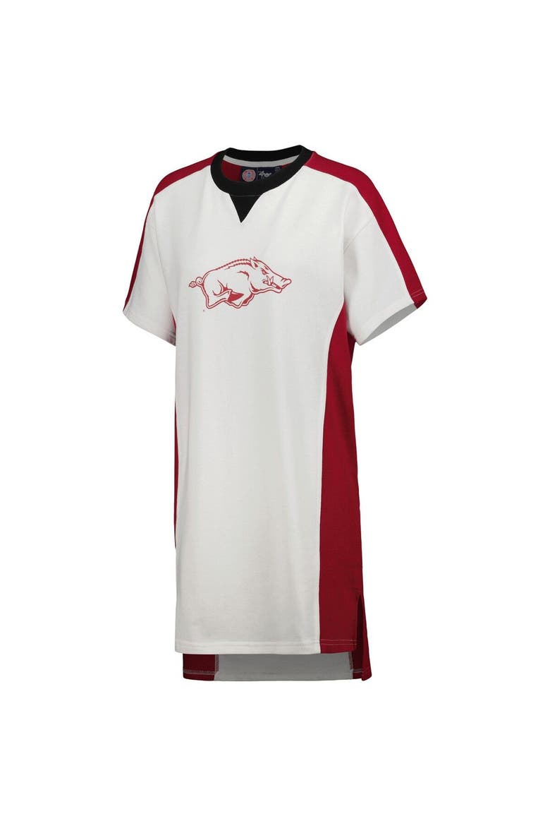 Women's G-III 4Her by Carl Banks White Arkansas Razorbacks Home Run T-Shirt Dress, Alternate, color, White