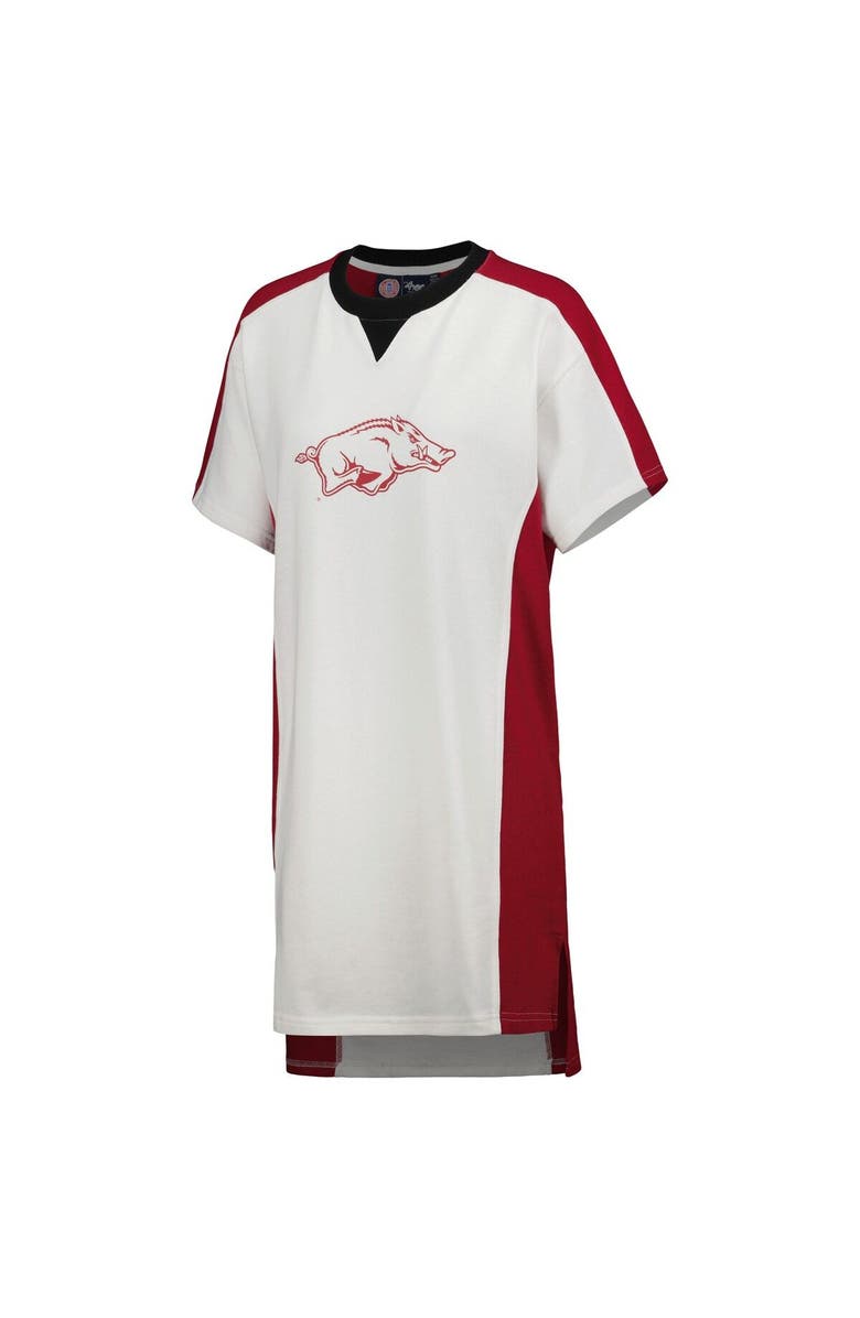 G-III 4HER BY CARL BANKS Women's G-III 4Her by Carl Banks White Arkansas Razorbacks Home Run T-Shirt Dress, Alternate, color, White