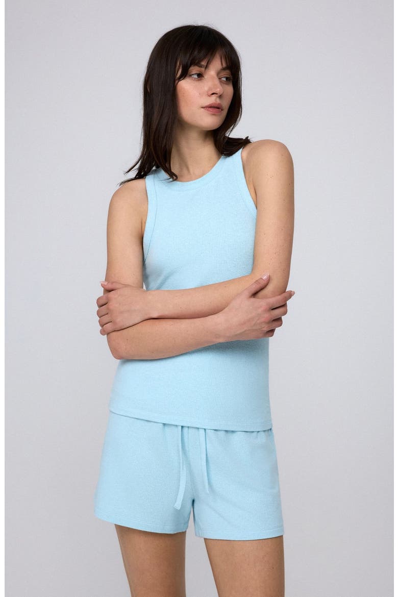 Selene Lounge Shorts, Alternate, color, Sky Blue