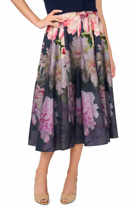 Ida Floral Circle Midi Skirt