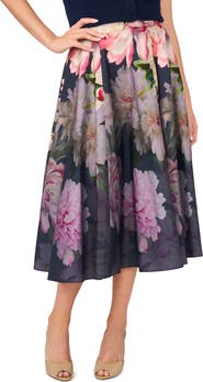Ted Baker Ida Floral Circle Midi Skirt