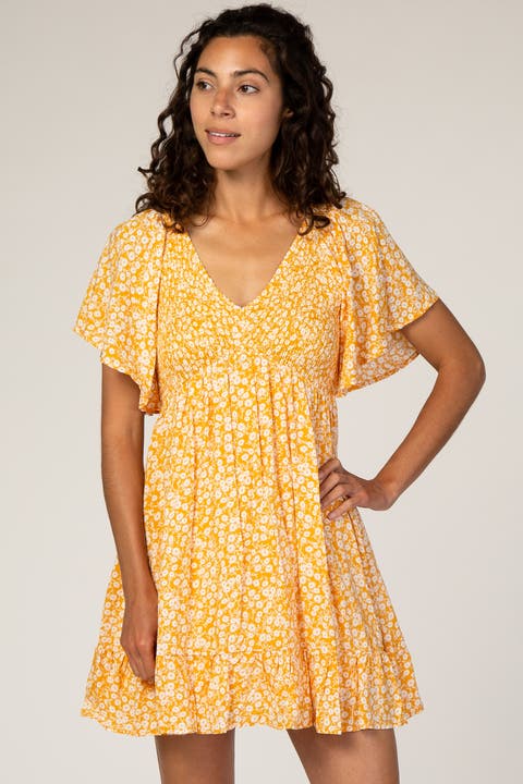 Floral Smocked Ruffle Dress