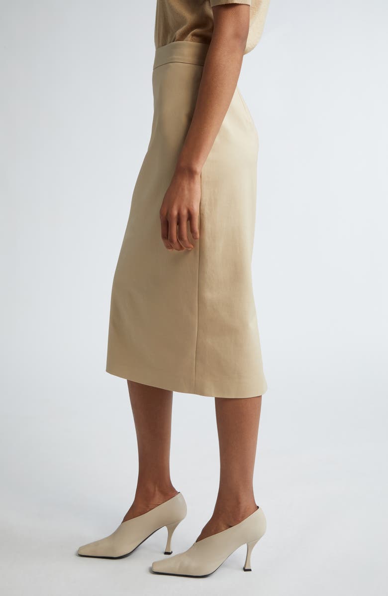 Max Mara Eden Stretch Cotton Midi Skirt, Alternate, color, 